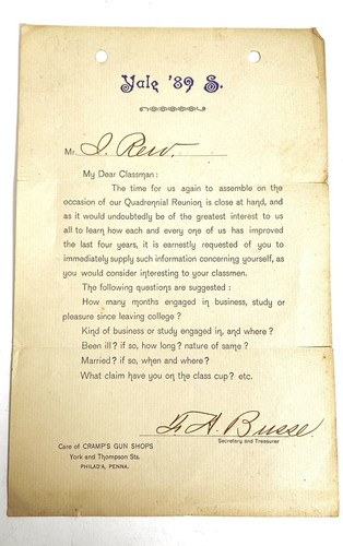 1889 class yale reunion - s,
