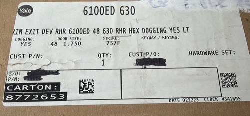 Yale 6100ed 630 - yale,